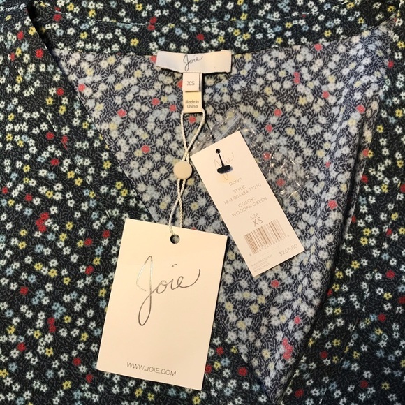 Joie Daryn Floral Print Silk Blouse Women’s XS - Picture 6 of 6